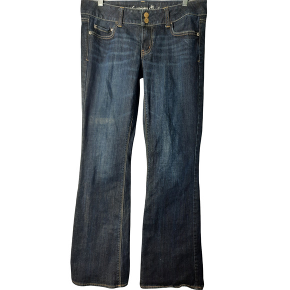 American Eagle Artist Stretch Dark Blue Jeans - Picture 2 of 9